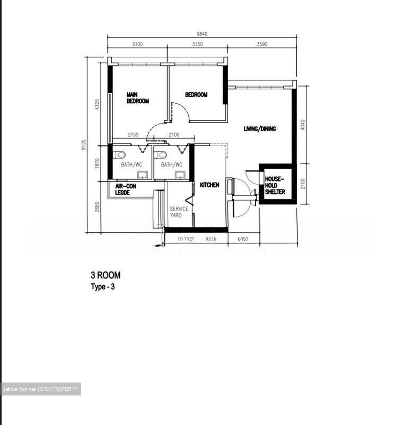 Blk 547B Bedok North Vale (Bedok), HDB 3 Rooms #516975391